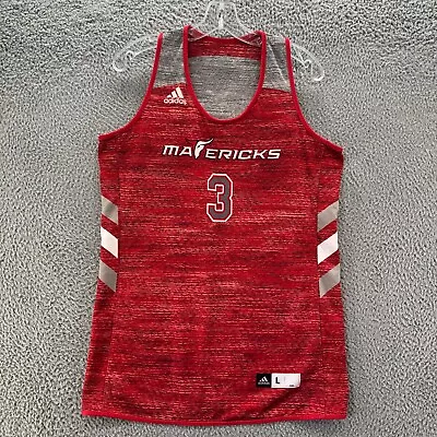 Adidas Jersey Mens Medium Grey Red Basketball Training Warmup TankTop Shirt * • $14.78