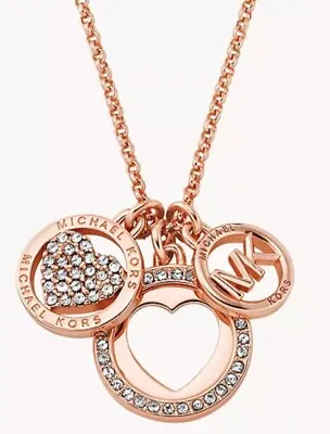 New Michael Kors Rose Gold Tone Brass Components Necklace NWT $135 • $40.99