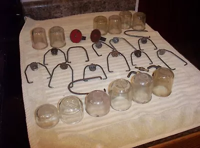 VINTAGE LOT Of GLASS SEDIMENT BOWLS & RETAINERS - PLUS • $60