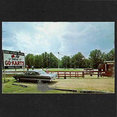 MO Osage Beach Missouri: 1960s  U-Drive-It  GO-KARTS:  Chrome  Postcard UNUSED • $5.01