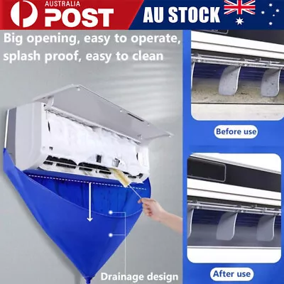 $11.45 • Buy Wash Cover Air Conditioner Cleaning Bags Waterproof Wall Protectors With Tube AU