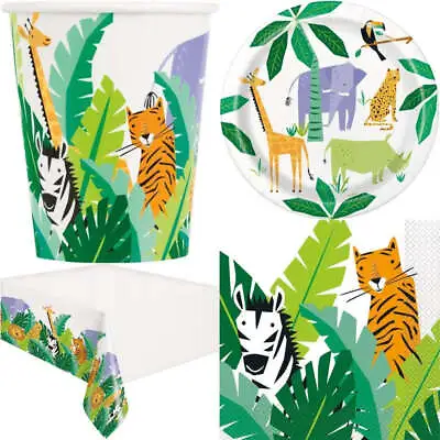 Safari Jungle Animal Theme Party Tableware  Birthday Party Baby Shower • £2.98