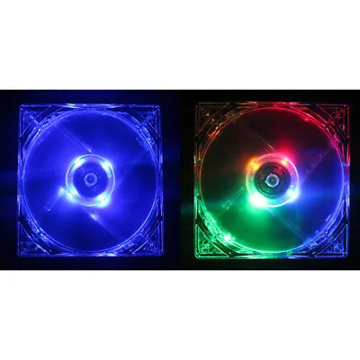 80mm LED Computer PC Fan 8025 Silent Cooling Fan 12V LED Luminous Chass Com-hf • $4.25