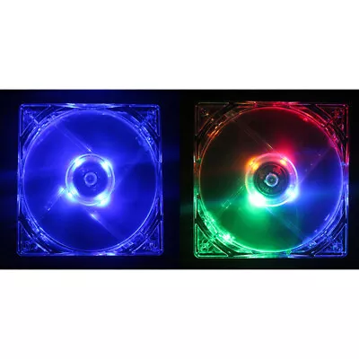 80mm LED Computer PC Fan 8025 Silent Cooling Fan 12V LED Luminous Chass Com-x$ • $4.42