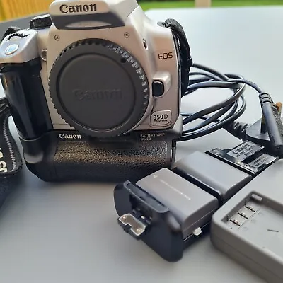 CANON EOS 350D + Battery Grip BG - E3 + Battery Charger + 4GB Memory Card • £62