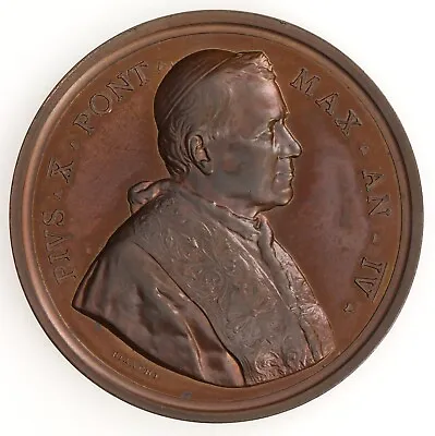 1907 Vatican City Pope Pius X Bronze Medal • $85