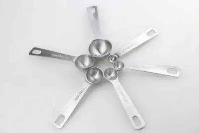 6 Pcs Measuring Spoons Set Teaspoon And Tablespoon Measurements Stainless Steel • $6.34