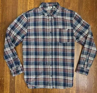 Vans Mens Red Blue Flannel Shirt (Large) • $15
