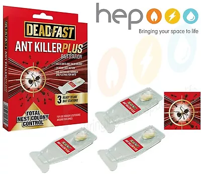 Deadfast Ant Killer Plus Bait Station Antstop Nest Killer Trap Ant Control • £8.25