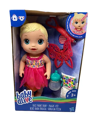 Baby Alive Doll Face Paint Fairy Blonde Hair Pink New In Box • $42.83