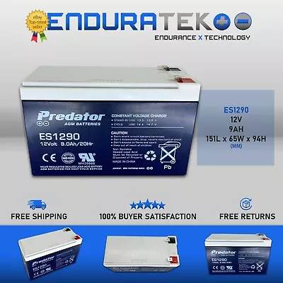 Predator ES1290 (12V 9AH) AGM Battery • $46.95