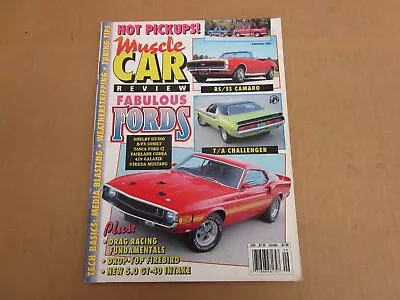 MUSCLE CAR REVIEW Magazine September 1992 Ford Firebird Camaro 1968 1969 1970 • $6