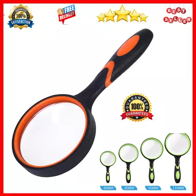 Large Magnifying Glass 5X Handheld Reading Magnifier For Seniors & Kids - 100MM • $2.99