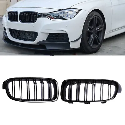 Front Kidney Grill Grille For 12-18 BMW F30 3 Series 330i 328i Gloss Black • $24.99