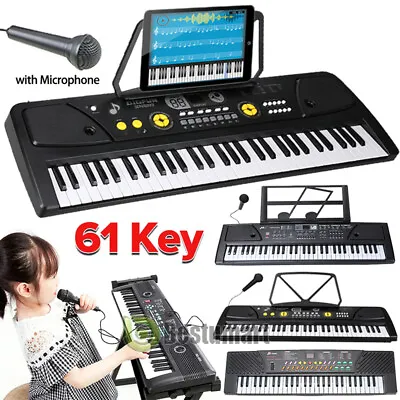 61 Key Digital Piano Keyboard - Portable Electronic Piano With Mic & Stand • $58.93