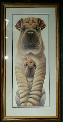 £25 • Buy Big And Small By Warwick Higgs Sharpei Framed 