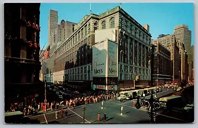 Herald Square Macys Department Store New York City Birds Eye View VNG Postcard • $7.99