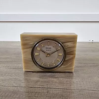 Vintage Metamec Quartz Mantle Clock Marble-Effect • $28.35