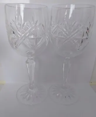 2 Unused Edinburgh Crystal Ness Cut 17cm - 6 5/8 Wine Glasses. • £40