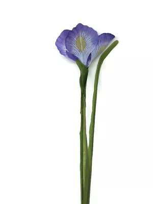 Artificial Purple Iris Flower Spray X 63cm - Wedding Vase Tall Stem • £4.95