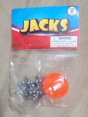 Metal Jacks With Ball - 8 Pieces In Bag • $7.99