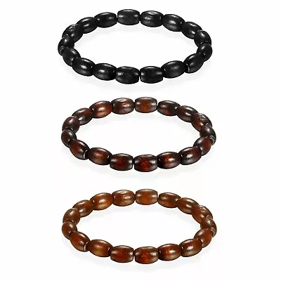 1-3PCS Wooden Beaded Bracelet Mala Meditation Bangle For Men And Women*8mm Beads • $7.99