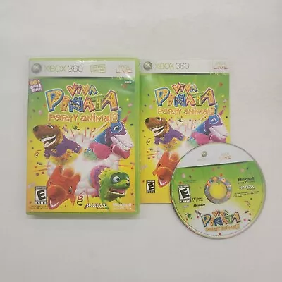 Viva Pinata: Party Animals (Microsoft Xbox 360 2007) COMPLETE W/ MANUAL TESTED • $9.99