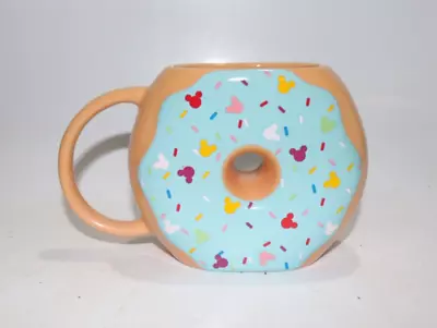 Disney Donut-shaped Ceramic Coffee Mug With Mickey Mouse Sprinkles Nice • $14.99