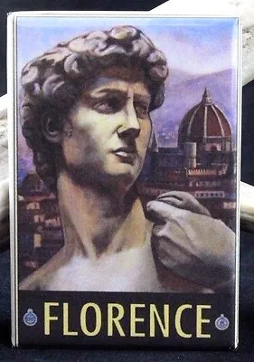 Florence Italy Vintage Travel Poster 2  X 3  Fridge / Locker Magnet.  • $6.39