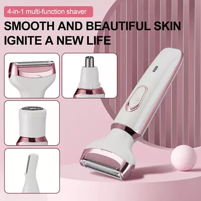 Cordless 4 In 1 Electric Lady Shaver Rechargeable Painless Razor Bikini Trimmer. • $18.85