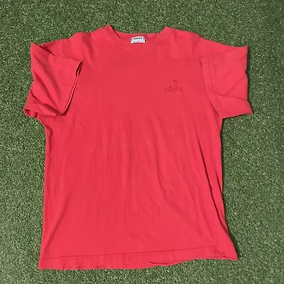 Vintage 90s Versace Sport Embroidered Red Essential T Shirt Cotton Large L Tee • $29.99