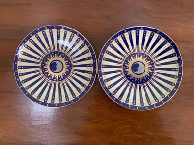 £3.99 • Buy Two Royal Worcester 250th Anniversary Commem. Plates - (cobalt) - Boxed - Unused