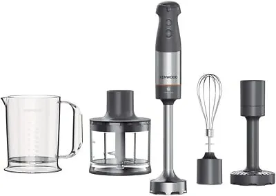 Kenwood Triblade XL Hand Blender Mixer With Chopper & Whisk Attachments - Grey • $173.94