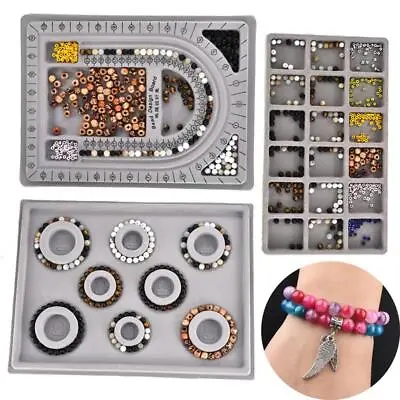 $5.68 • Buy Flocked Bead Board For DIY Bracelet Necklace Beading Jewelry Making Organizer
