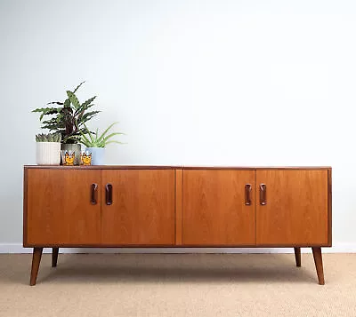 Refinished Vintage Mid Century Teak G-Plan Sideboard Record Cabinet TV Stand • £495