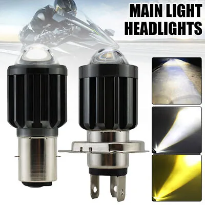 12V H4 H6 BA20D LED Moto Motorcycle Headlight Bulb CSP Lens Hi/Lo Beam Fog Light • $9.09