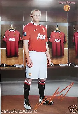Wayne Rooney  In Clubhouse  Football Poster -fc Manchester United Soccer • $18.18