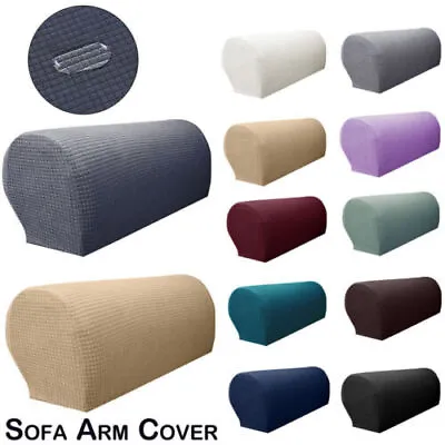$5.99 • Buy Stretch Jacquard Chair Arm Covers Waterproof Sofa Couch Armchair Armrest Covers