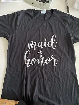 Size Large New Without Tags Black Maid Of Honor Tee Shirt • $5.99