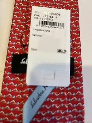 Vibrant Red Salvatore Ferragamo Tie • $98