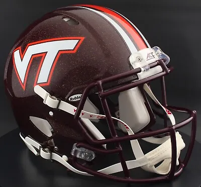 VIRGINIA TECH HOKIES NCAA Riddell Speed Full Size AUTHENTIC Football Helmet • $289.99