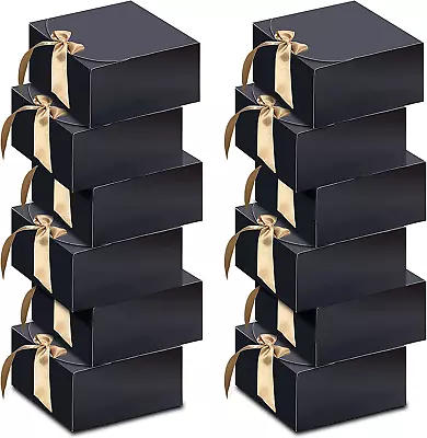 HUAPRINT Black Gift Boxes With Lids 8X8X4InchesBridesmaid Proposal Box12 Sets • $23.76