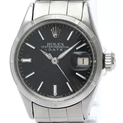 Vintage ROLEX Oyster Perpetual Date 6519 Steel Automatic Ladies Watch BF566827 • $1544.68