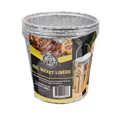 6-Pack Foil Bucket Liners For Pellet Grills BBQ And Outdoor Cooking Accessories • $7.84