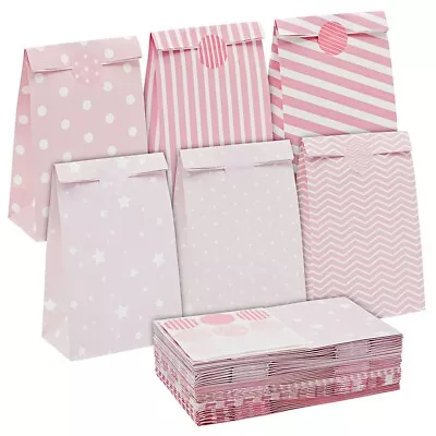 36 Pack Small Pink Gift Bags For Themed Party Favors 6 Designs 5.5 X 9 X 3.15  • $17.89