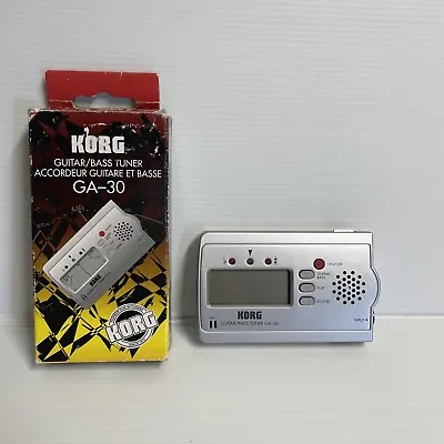 Korg GA-30 Guitar Bass Tuner In Box With Manual Tested Working • $29.95