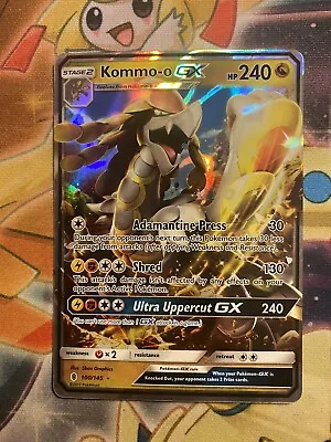 Pokemon - Kommo-o-GX - 100/145 - SM Guardians Rising - Ultra Rare - Near Mint • $5.09