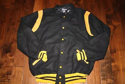 Vintage Stewart Strauss Letterman Varsity Jacket PITTSBURG STEELER SIZE XL LONG • $50