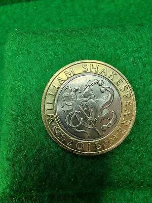 £250 • Buy Extremely Rare William Shakespeare, 2016 Jester £2 Coin With FIVE Minting Errors