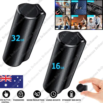 16GB/32GB Mini Voice Activated Recorder Hidden Audio Listening Recording Device • $51.25